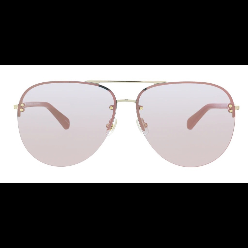 NWOT KATE SPADE JAKAYLAS 0807 0J Black Pink Aviator Sunglasses